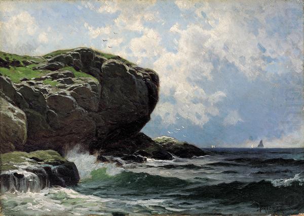 Rocky Head with Sailboats in Distance, Alfred Thompson Bricher